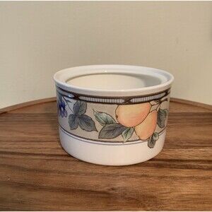 Mikasa Garden Harvest Sugar Bowl No Lid 2.5 inch Height CAC29 Vintage